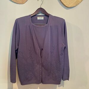 Vintage Alfred Dunner Sweater shirt and Pants in Purple